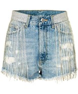 Happy Era THCreassa Denim Shorts Crystal Belt High Waist Short Jean Wome... - $29.99