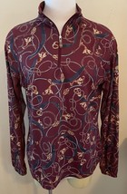 KASTEL DENMARK Womens XL Equestrian Print 1/4 Zip Long Sleeve Riding Pul... - $552.02 MXN