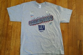 NEW New York Giants 2011 NFC Champions Mens Large Gray T Shirt by Reebok - £6.75 GBP