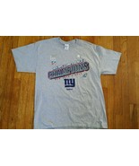 NEW New York Giants 2011 NFC Champions Mens Large Gray T Shirt by Reebok - €7,33 EUR
