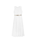 NWT- GUESS ~Size 7-8~ Girls Belted White Dress Retail $52 Confirmation B... - £22.79 GBP