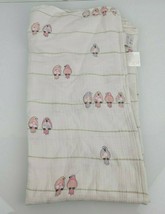 Aden + Anais Birds On A White Pink Purple White Muslin Cotton Baby Blanket - $24.72