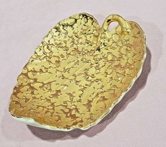 Vintage Vanity Dish Hand Decorated 22 K Gold USA Weeping Bright Gold #42 - £11.75 GBP