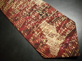 Eagles Wings Neck Tie Religious How Grand Thou Art Music in Browns and C... - $9.99