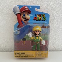 JAKKS Nintendo Super Mario Builder 4” Luigi with Utility Belt Action Figure Toy - £16.04 GBP