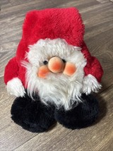 Vintage 1982 RENNOC Plush Santa Claus Chubby Rubber Face Retro Christmas - $243.36 MXN