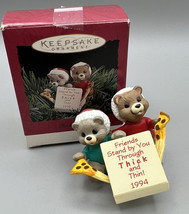 Hallmark Keepsake Ornament  Friends Stand by You Thick or Thin 1994 Thailand 2&quot; - £4.32 GBP
