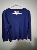 Jones Wear Womans Soft Blue Long-Sleeve Shirt Sz L       567 - $13.99