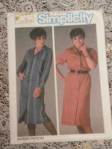 Simplicity 6638 Sewing Pattern Misses' Shirt Dress Size 14, 16, 18 Uncut Easy - £5.46 GBP