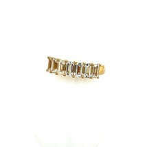 Natural White Sapphire Ring Size 6.5 14k Y Gold 3.36 TCW Certified $3,950 217065 - £1,337.40 GBP