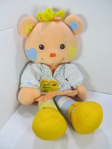 Playskool Bear Friends Plush Doll Dress 18&quot; Yellow Hearts Your Happy! 19... - $37.40