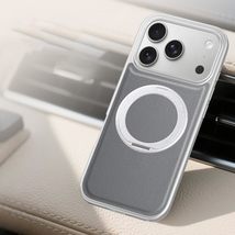 Generic Case for iPhone 16 Pro Max (Color: Gray) Leather Case Ring Stand... - $46.29