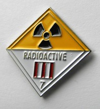 RADIO ACTIVE RADIOACTIVE DOT WARNING SIGN NOVELTY LAPEL PIN BADGE 1 INCH - £4.42 GBP