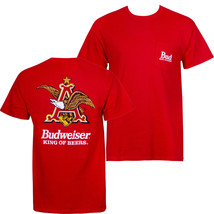 Budweiser Vintage Logo Pocket Tee Shirt Red - $34.82+