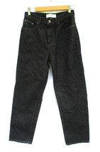 LL Bean Jeans Womens 8 Petite 8P Black Denim Natural Fit High Waist and ... - $23.74