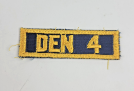 Vintage Boy Scout Cub Scout Den Number Patch Den 4 Embroidered BSA - £3.13 GBP