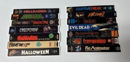 Set Of 2 1980s Horror VHS Stack Sticker Halloween Evil Dead HP Lovecraft Shinin - £7.52 GBP