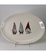 Oval Ceramic Platter - Gnome Gathering Boston International New - $22.95 CAD