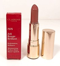 Clarins Joli Rouge Brillant - #757S Nude Brick - Moisturizing Perfect 3.5g/0.1oz - £13.57 GBP