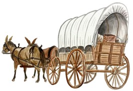 Covered Wagon with Horses Decal/Sticker Auto Camper Tailgate Hood - £5.49 GBP+