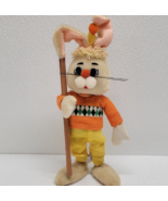 Vintage Ski Bunny Rabbit Plush Dakin Dream Pets Orange Yellow - $56.82 CAD