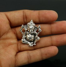Vintage 925 sterling silver handmade lord ganesha pendant/locket jewelry ssp507 - £28.02 GBP