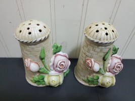 Rare Pair Of SCHAFER &amp; VATER Matching Hat Pin Holders Victorian Roses To... - $67.23