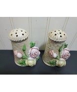 Rare Pair Of SCHAFER &amp; VATER Matching Hat Pin Holders Victorian Roses To... - £51.25 GBP