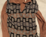 Vintage 2 Piece Women’s Shirt Brown Black Size 16 - £23.64 GBP