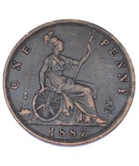 1887 Grande-Bretagne Penny ( VF Très Fin Plus État Km #755 - $1,256.35 MXN