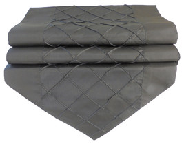 TIL014 black checkered table runner tablecloth tablerunner silk 200x30cm 79x12&quot; - £15.14 GBP