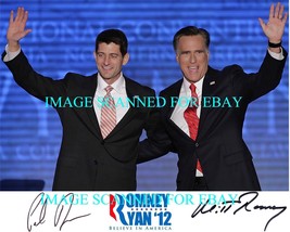 Mitt Romney And Paul Ryan Autographed 8x10 Rp Photo Usa Presidential Candidates - £15.61 GBP