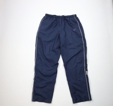 Vintage Nike Mens Size Large Travis Scott Mini Swoosh Lined Wide Leg Pants Blue - £47.33 GBP