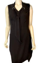 Joseph Ribkoff Black Sleeveless Shift Dress V Neck Size 10, NWT - $47.49