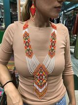 Seeds beads native american necklace jewellery with matching earrings 0 thumb200