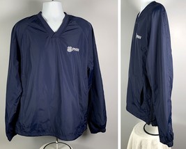 Union Pacific Railroad PNW Pullover Jacket Large Blue Polyester Pockets - $34.60