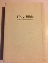 KJV Bible White Leather VINTAGE 1977 Red Letter King James Version Nelso... - $24.74