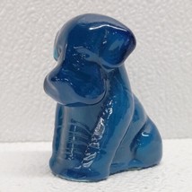 Degenhart Glass Navy Dark Blue Pooch Droopy Dog 3&quot; Figurine Paperweight - £27.05 GBP