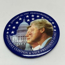 Bill Clinton Al Gore Presidential Inauguration Button Pin Election 1997 KG - £9.30 GBP