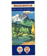 Chevron Oil Points of Interest and Touring Map of Washington 1957 Gousha - £10.19 GBP