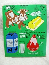 Vintage Collectible Playskool&quot;The Milky Way&quot;Wood Puzzle Made N USA-Cow-Farm-Milk - £23.94 GBP