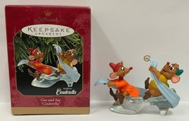 Hallmark Keepsake Christmas Ornament Cinderella Gus and Jaq on Glass Slipper - £19.83 GBP