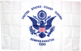 Us Coast Guard Official 12x18 2x3 3x5 150D Nylon Flag Uv Protected Waterproof - £14.79 GBP