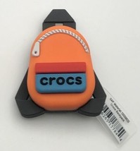 Crocs Jibbitz Orange Decorative 3D Zipper Backpack Shoe Charm Back To School New - £18.61 GBP