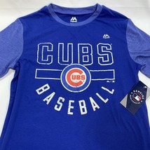 Chicago Cubs Baseball Men Size Small Blue Jersey Knit Shirt MLB Majestic NEW - $12.30