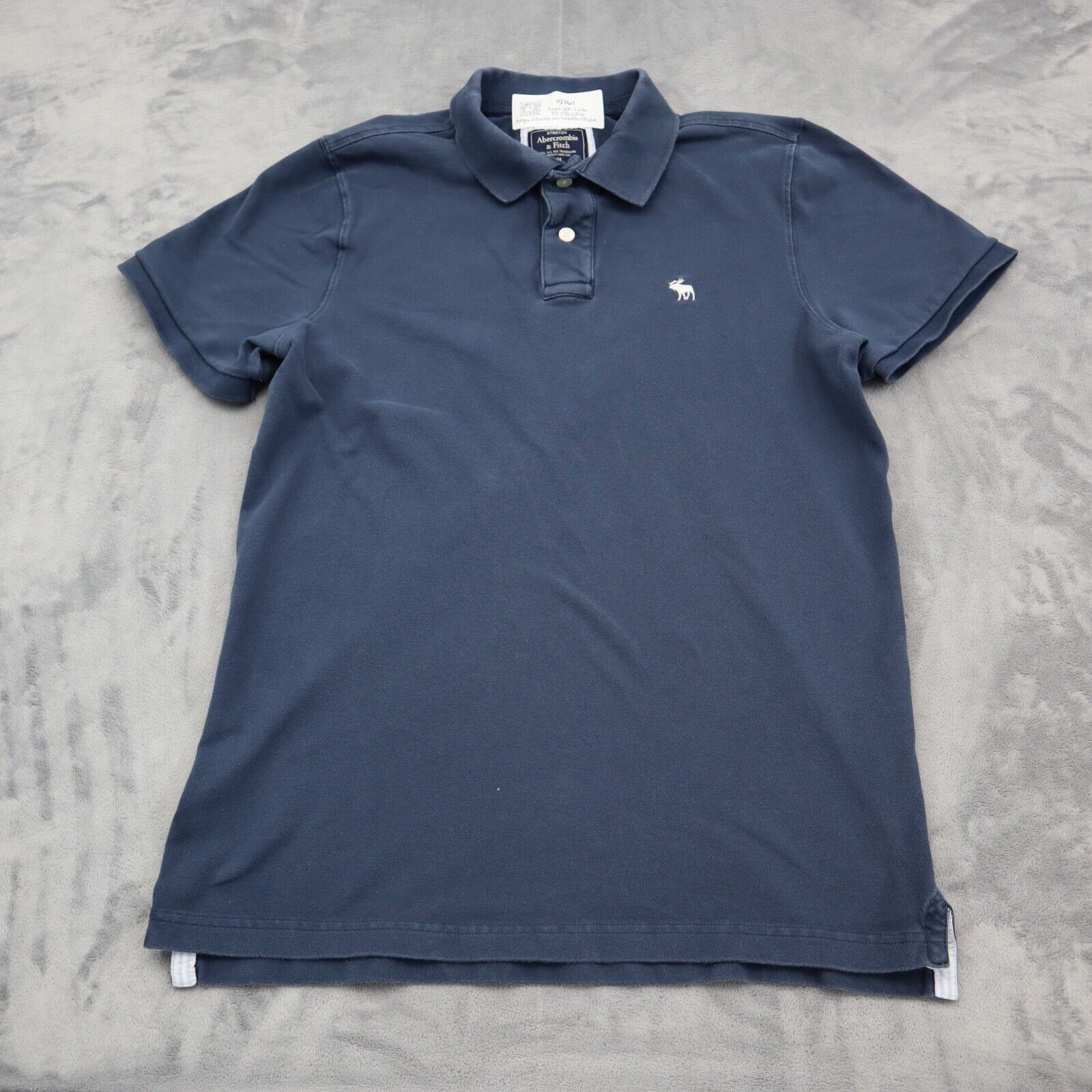 Primary image for Abercrombie Fitch Shirt Mens M Blue Polo Chest Button Short Sleeve Collared Top