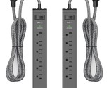 12Ft Long Power Strip Surge Protector - With 6 Outlets 2 Usb Ports, Heav... - $70.99