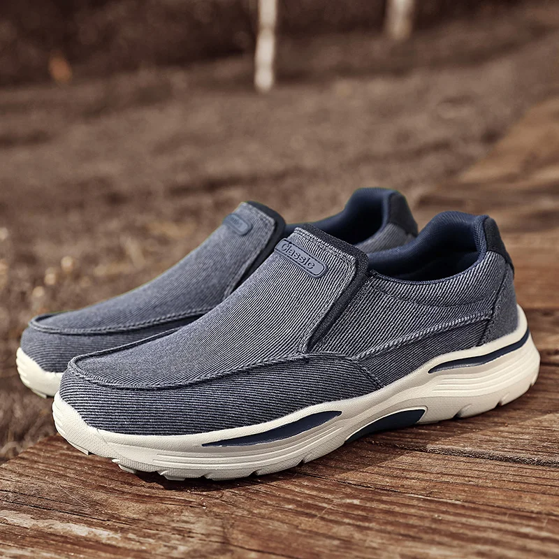 Men&#39;s Casual Shoes Canvas Breathable Loafers Men New Male Comfortable Ou... - $35.26