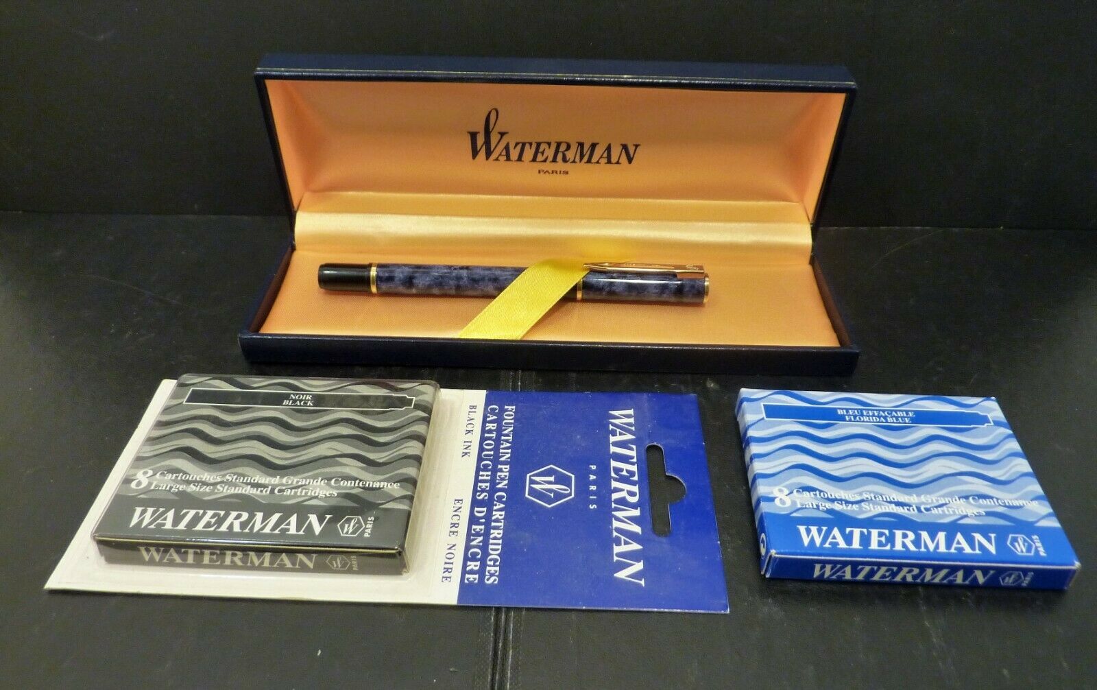 Waterman Paris Fountain Pen with Black and Blue Cartridges - $142.40