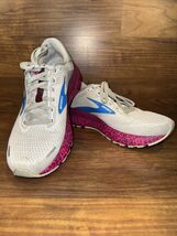 Brooks Adrenaline GTS 22 Womens 9 Running Shoes White Pink Blue Low Top - $26.60